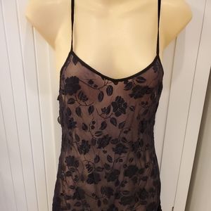 Black lace chemise